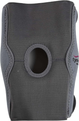 Picture of Tynor Elastic knee support (Open Patella.knee warp,with Hinged Adjustable pain relief support) Grey