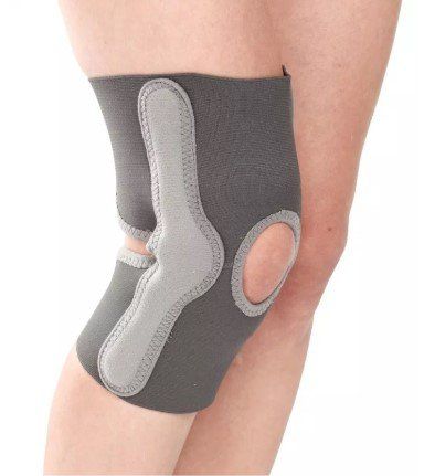 Picture of Tynor Elastic Support (open peteller, knee cap wrap support, compression, pain relief) Grey