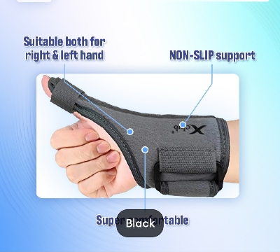 Picture of Taiba Thumb Spica Splint wrist support /wrist Strap /wrist Brace /Hand support -SUITABLA FOR BOTH RIGHT AND LEFT HANDS Black
