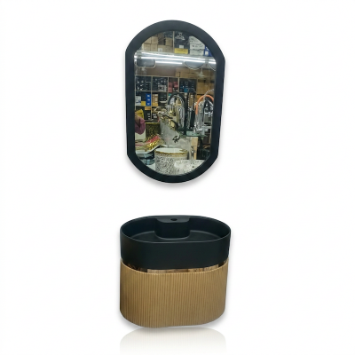 Picture of Half Basin with Mirror-Green