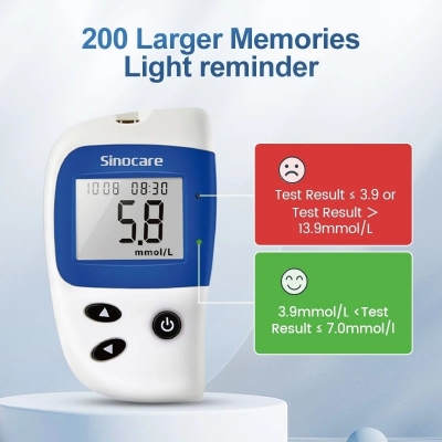 Picture of Sinocare Safe ACCU2 Blood Glucose Meter Blood Sugar Test Kit Diabetes Home Glucometer 