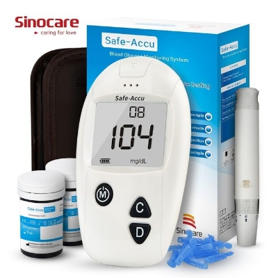 Picture of Fully Automatic Upper arm Digital Blood Pressure Monitor with SafeAccu Glucometer Machine with 10 Test Strips (Combo Pack) Light Ash