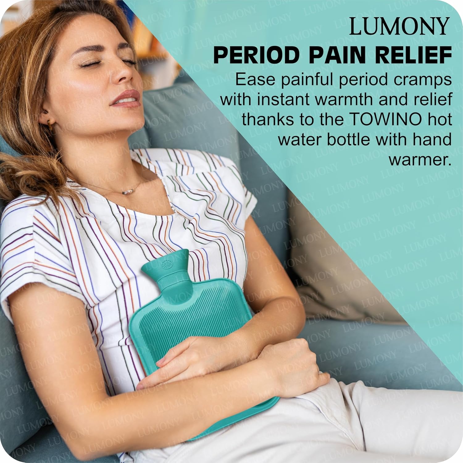 Picture of Hot Bag Hot Water Bag (2 litre) Non Electric Rubber Bottle hot bag, hot water bag for period cramps, Heating Bottle, for Body Pain Relief Therapy, Hot and Cold Therapies Multicolor