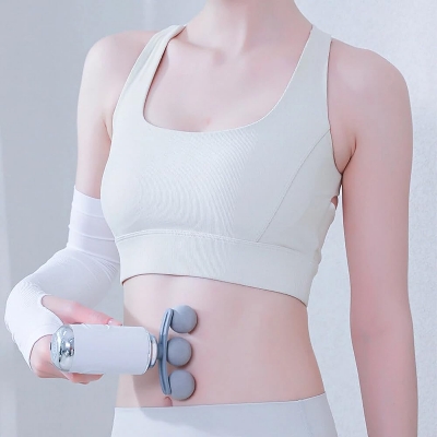 Picture of Portable Deep Tissue Massage Gun 9 Massage Heads 6-Speed Quiet Percussion Massager Portable Muscle Therapy for Pain Relief Fascia Massage Gun with 3 Heads Multicolor