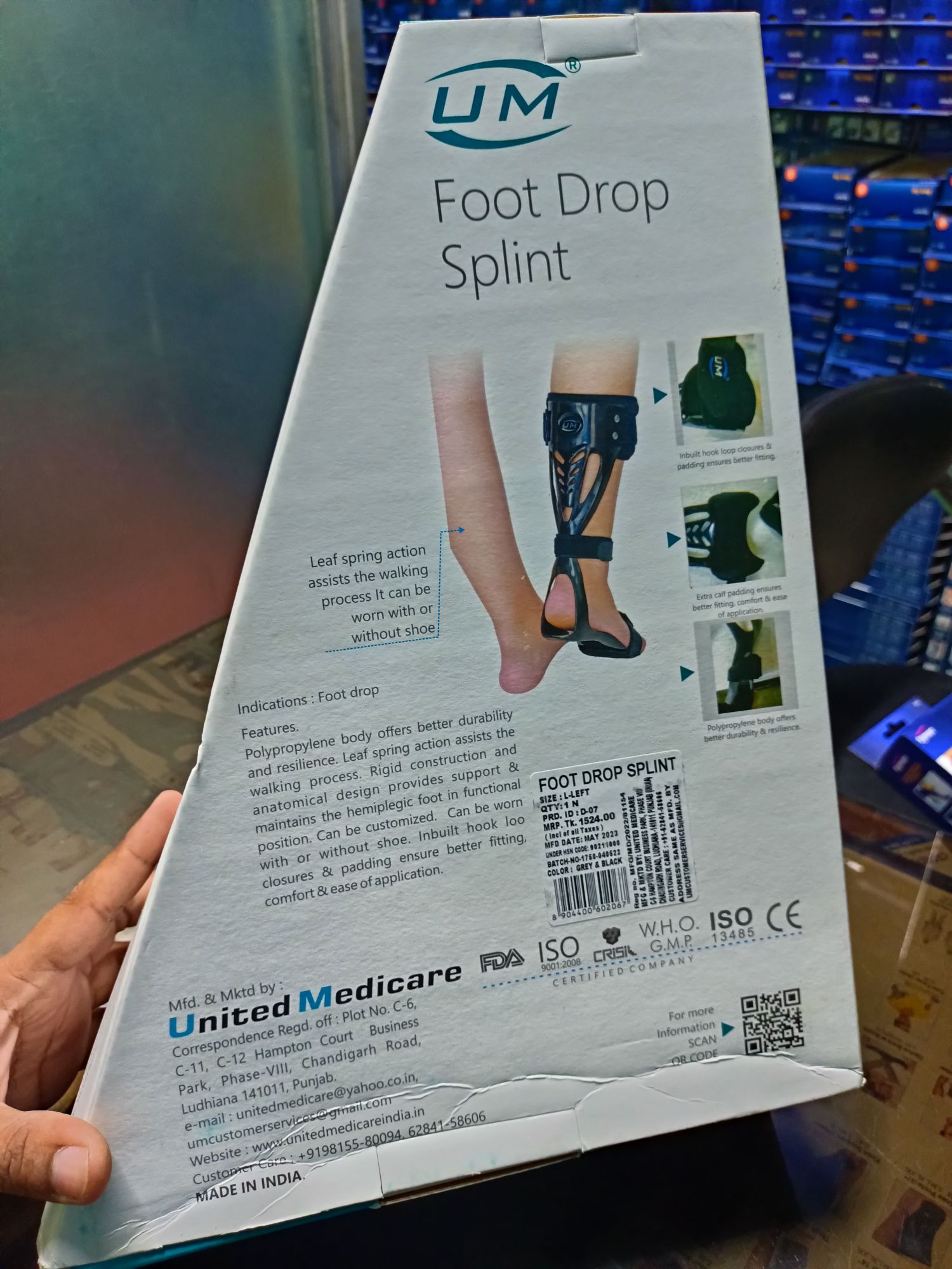 Picture of Foot Drop splint(Foot Support, perfect fitting, Customizable, Comfortable , Durable ,Easy to use) 
