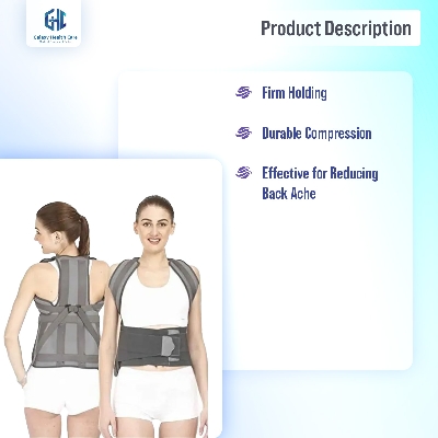 Picture of Posture Corrector Taylor Brace  Dorso Lumbar Spinal Support Belt  Lower and Upper Back Pain Relief  Magnetic Back Brace for Men & Women Grey