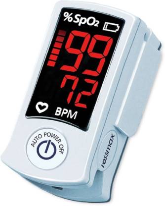 Picture of Pulse Oximeter Fingertip And thermometer, Blood Oxygen Saturation Monitor Fingertip Blood Oxygen Meter Finger Oximeter, O2 Monitor Finger for Oxygen (Blue) Combo Offer Black