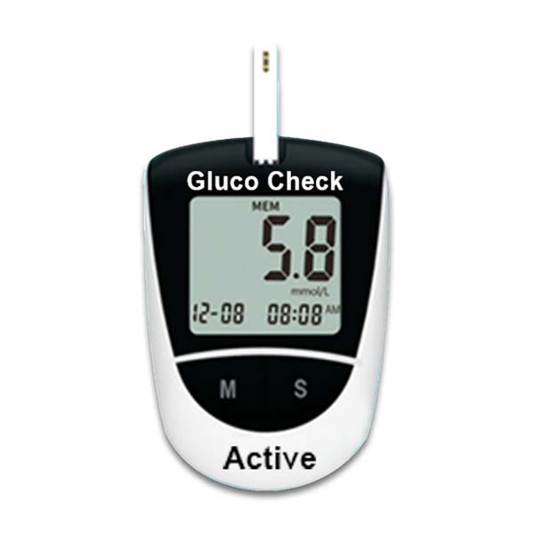 Picture of Gluco Check Active BG-208 Blood Glucose Monitoring Diabetes Machine Light Ash