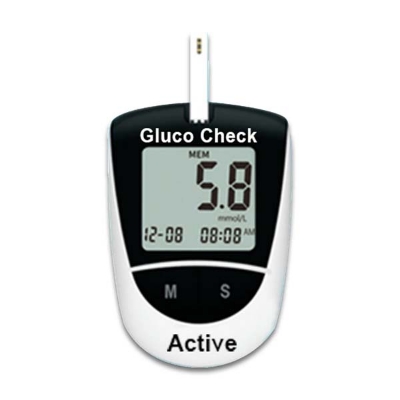 Picture of Gluco Check Active BG-208 Blood Glucose Monitoring Diabetes Machine Light Ash