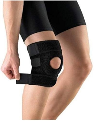 Picture of Open Patella Knee Cap Support for Men and Women/fracture/Stabilizer for Compression & Pain Relief  Knee cap Brace Best Joint (Free Size) Black
