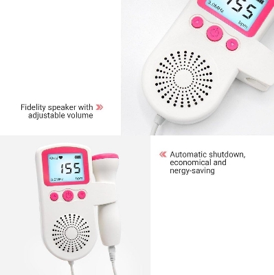 Picture of Portable Fetal Doppler Heartbeat Monitor with in Built Speaker Home Baby Fetal Heart Rate Monitor for Pregnancy New Mom Multicolor