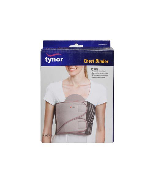 Picture of Tynor Chest Binder belt for post open heart surgery or fracture Ribs Grey