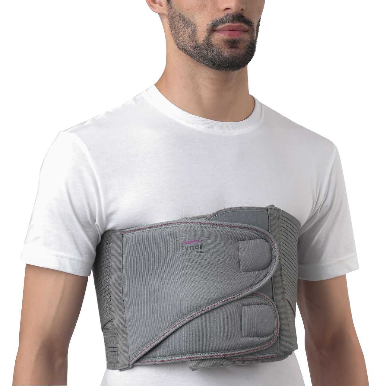 Picture of Tynor Chest Binder belt for post open heart surgery or fracture Ribs Grey