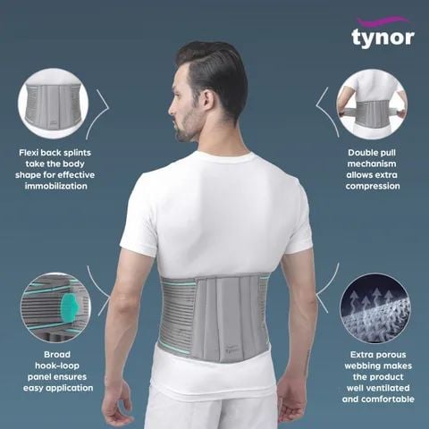 Picture of Lumbo Sucral belt  Comfortable Back Support  Tynor Grey
