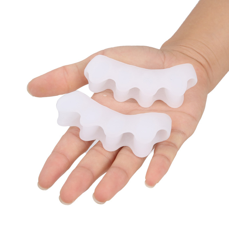 Picture of Silicone Gel Toe Separators, Toe Spacers Bunion, Hammer Toe Corrector Pain Relief Toe Straightener Achilles Stretcher Light Ash