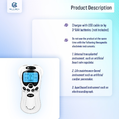 Picture of 8 Mode Ems Electric Herald Tens Machine Acupuncture Body Massage Digital Therapy Massager Muscle Stimulator Electrostimulator - Massage Machine Black