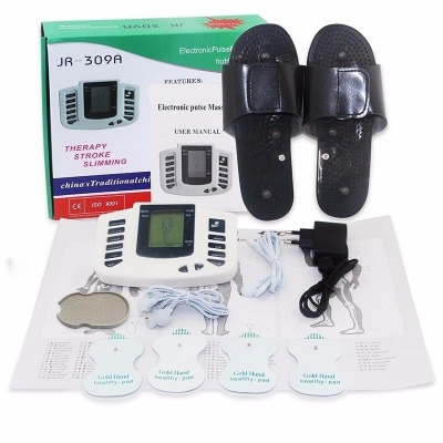 Picture of Physiotherapy Massage Machine with 4 Pads Body Pain Relief Therapy Stroke Machine Multicolor