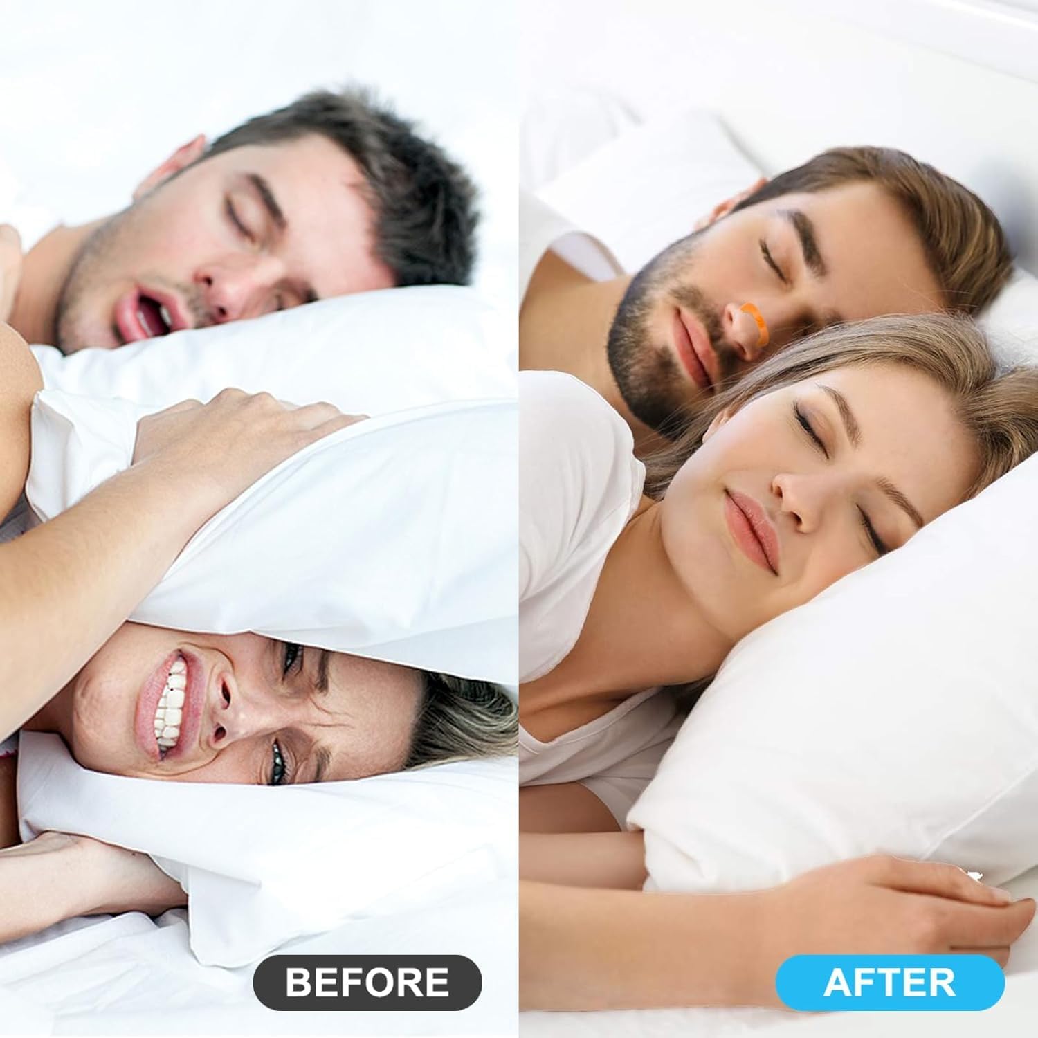 Picture of Magnetic Nasal Strips for Breathing  Anti Snoring Nose Clip  Skin Safe Sleep Nasal Strips  Nasal Dilators For Breathing  Instant Releif From Snoring  Snore Stopper  Anti Snoring Nose Clip  Anti Snoring Devices For Men  15 Count (Pack of 1) Multicolor