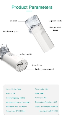 Picture of Mesh Nebulizer rechargeable Handheld Micro-Grid Sprayer TZ-W08 Orsh Store Multicolor