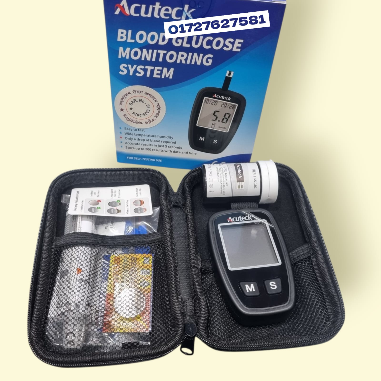 Picture of Acuteck Blood Glucose Monitoring System Multicolor