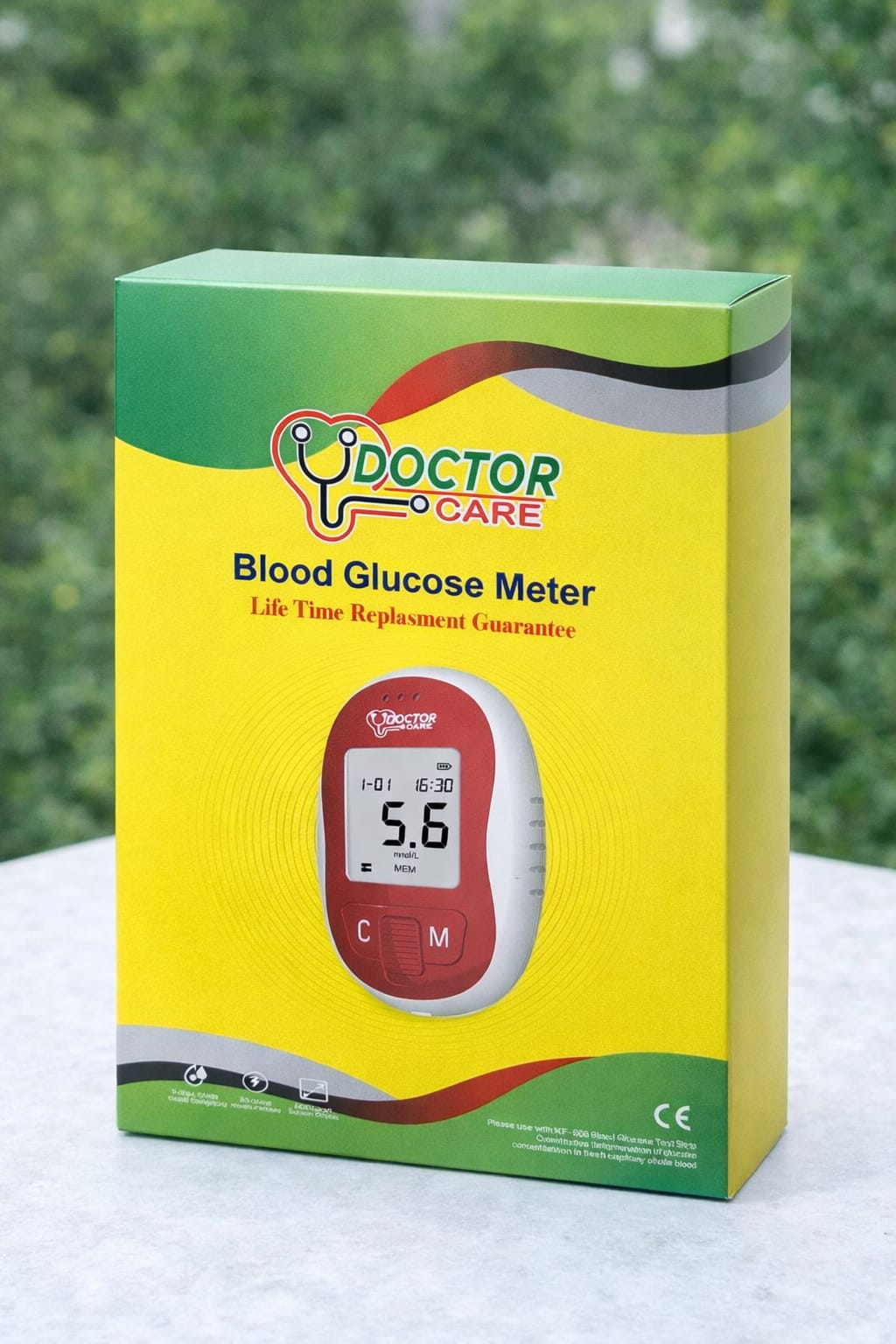 Picture of Doctor Care Blood Glucose Meter Life Time Replacement Guarantee Multicolor