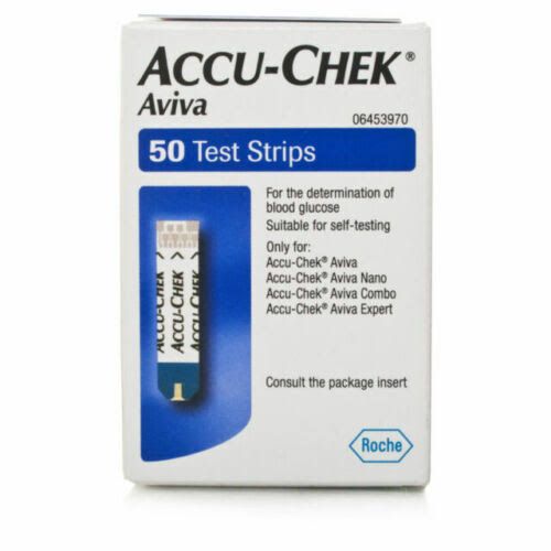 Picture of Accu-Chek Aviva Blood Glucose Test Strips (50 Strips) Multicolor