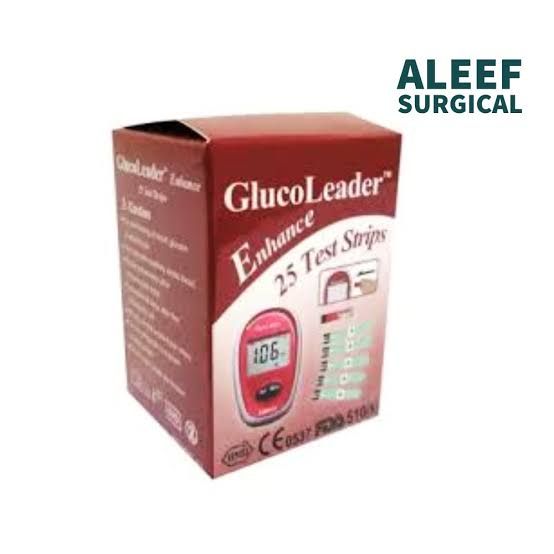 Picture of GlucoLeade Enhance Blood Glucose Test Strips (25 Pcs - Red) Multicolor