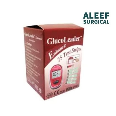 Picture of GlucoLeade Enhance Blood Glucose Test Strips (25 Pcs - Red) Multicolor