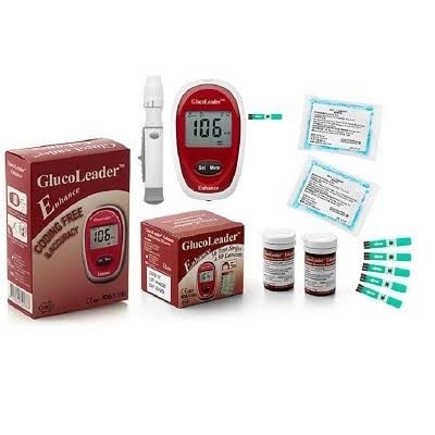 Picture of GlucoLeade Enhance Blood Glucose Test Strips (25 Pcs - Red) Multicolor