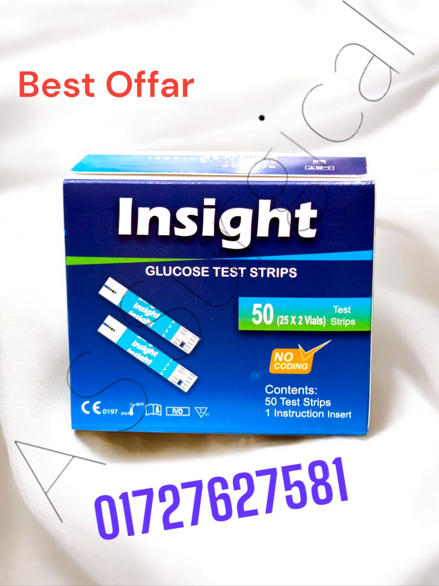 Picture of Insight Glucose test Strips 25 pcs Multicolor