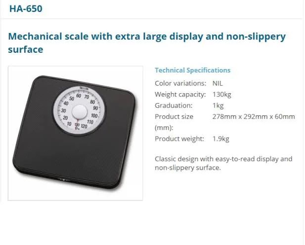 Picture of Tanita Manual Body Weight Machine Multicolor