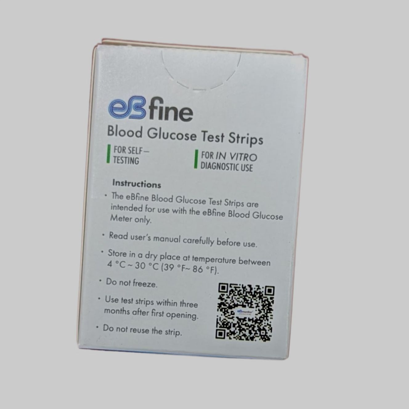 Picture of eBfine Blood Glucose Monitoring & Testing (25 test strips) Multicolor