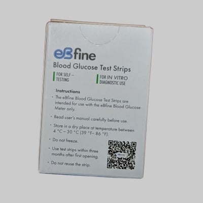 Picture of eBfine Blood Glucose Monitoring & Testing (25 test strips) Multicolor