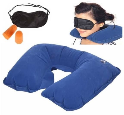 Picture of Travel Selection 3 in 1 with Comfort Neck Pillow Sleeping Eye Mask & Travel Earplug Set  Multicolor