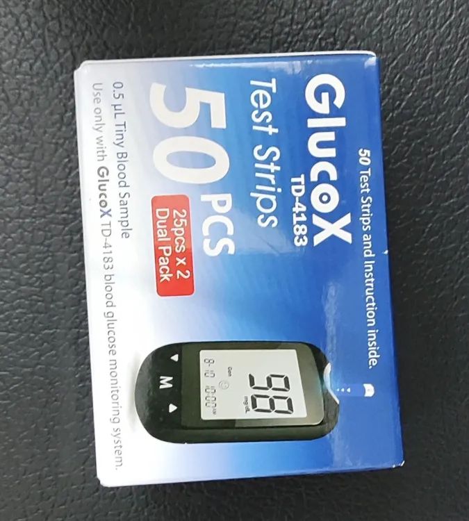 Picture of GlucoX TD 4183 glucose meter test strips 50strips Multicolor