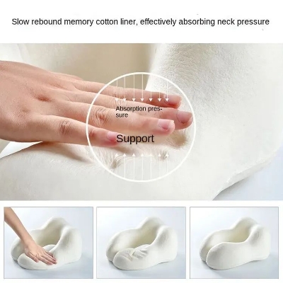 Picture of Travel Pillow Breathable Comfortable Memory Foam Pillow Easy to Carry Neck Pillow with Phone Holder Multicolor