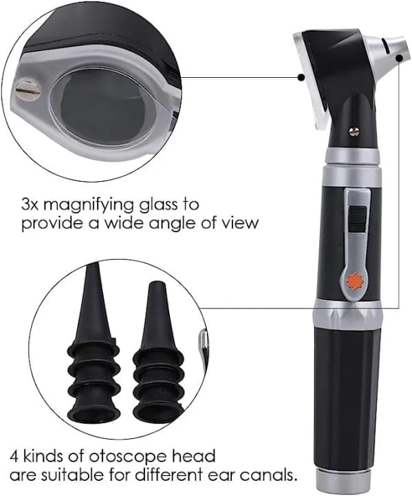 Picture of (Ear Nose &Throat) Medical Diagnostic Otoscope Ear Examination Kit with LED Lamp Multicolor