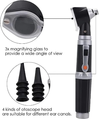 Picture of (Ear Nose &Throat) Medical Diagnostic Otoscope Ear Examination Kit with LED Lamp Multicolor