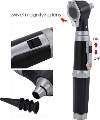 Picture of (Ear Nose &Throat) Medical Diagnostic Otoscope Ear Examination Kit with LED Lamp Multicolor