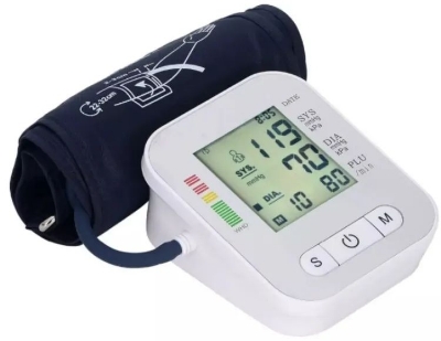 Picture of Auto blood pressure machine-digital automatic blood pressure bp monitor set with voice function - cycle light Multicolor
