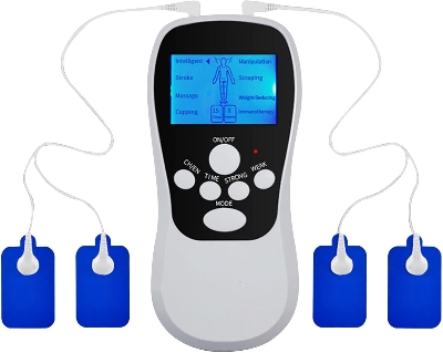 Picture of Rechargeable Tens Digital Therapy Machine Electronic Tens Unit Electrotherapy Device  (Pulse Massager with 8 Modes with 4 Pads) Multicolor