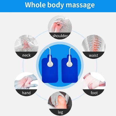 Picture of Rechargeable Tens Digital Therapy Machine Electronic Tens Unit Electrotherapy Device  (Pulse Massager with 8 Modes with 4 Pads) Multicolor