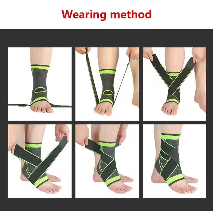 Picture of 1PC Pressurized Bandage Ankle Support Ankle Brace Protector Foot Strap Elastic Belt Fitness Sports Gym Multicolor