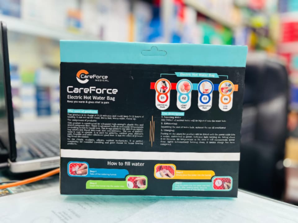 Picture of CareForce Electric Hot Water Bag 2 Years Guaranty Multicolor