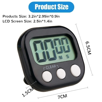 Picture of Magnetic LCD Digital Kitchen Countdown Timer Stopwatch with Stand Practical Cooking Sports Alarm Clock Reminder Tools Multicolor