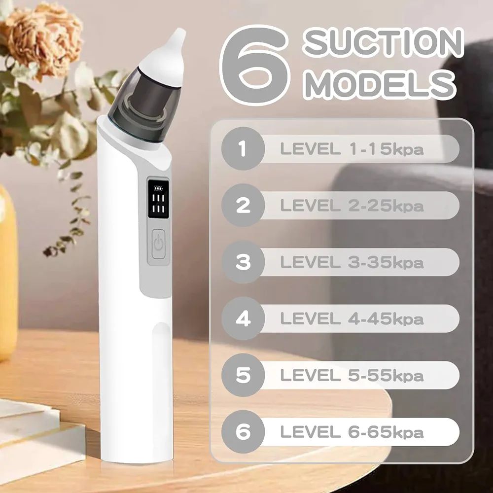 Picture of New Rechargeable Baby Nese Cleaner Silicone Adjustable Suction Electric Child Nasal Aspirator Health Safety Convenient Low Noise 