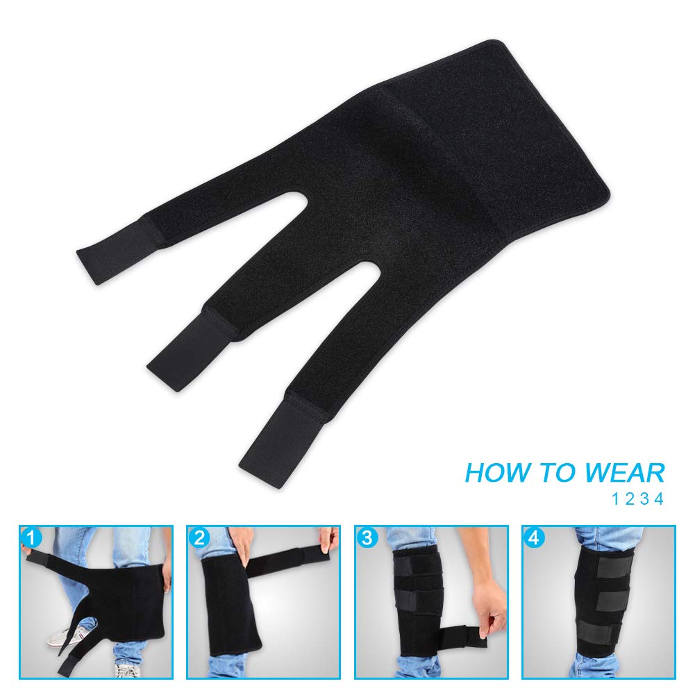 Picture of Calf Compression Sleeve for Men and Women, Adjustable Shin Splint Compression Sleeve Calf Compression Brace Shin Splint Sleeve Support Lower Leg Wrap Muscle for Running Black