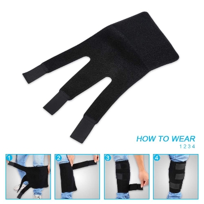Picture of Calf Compression Sleeve for Men and Women, Adjustable Shin Splint Compression Sleeve Calf Compression Brace Shin Splint Sleeve Support Lower Leg Wrap Muscle for Running Black