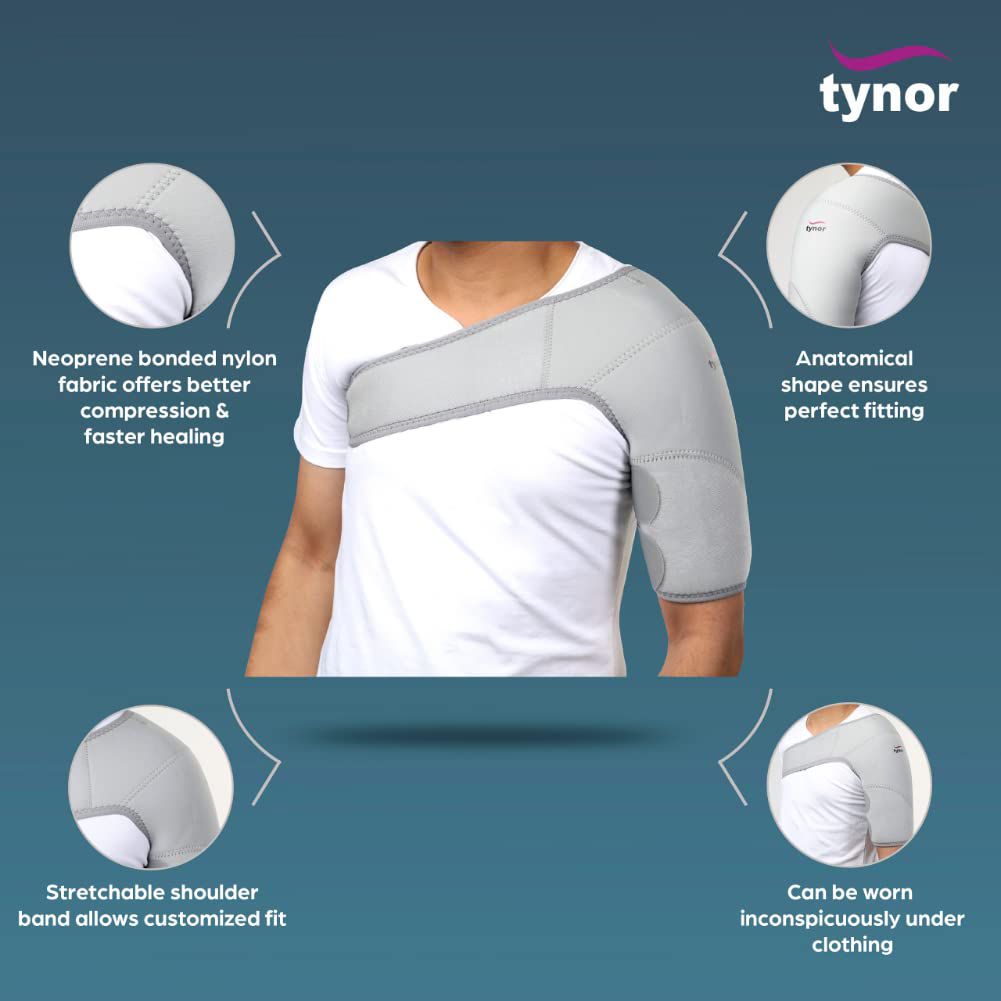 Picture of Shoulder support It keeps the shoulder joint warm and flexible, and aids in quick healing Multicolor