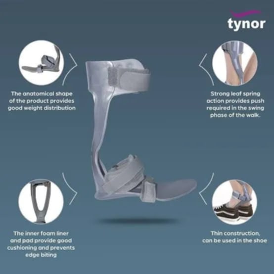 Picture of Tynor Foot Drop Splint(Foot Support, Perfect fitting,Customizable,Comfortable, Durable,Easy to use) Multicolor